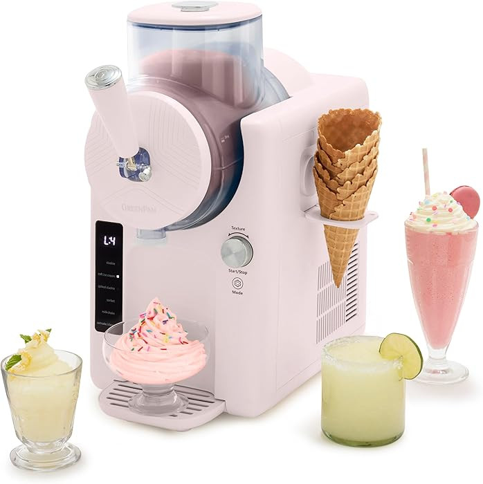 GreenPan Frost Ice Cream Maker & Slushie Machine, Soft Serve, Sorbet, Margaritas, Milkshakes, Fro... | Amazon (US)