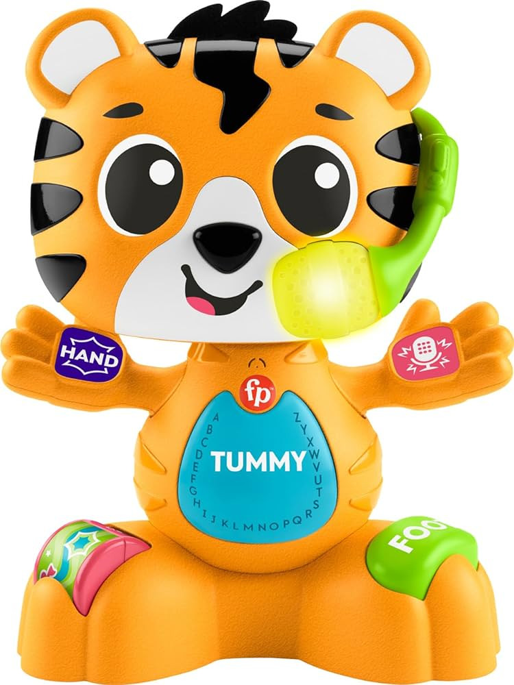 Fisher-Price Baby Learning Toy Link Squad Bop & Groove Tiger with Music & Lights for Ages 9+ Mont... | Amazon (US)
