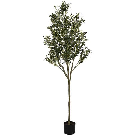 Artificial Olive Tree 6FT (72”) Tall Faux Olive Tree withNursery Pot and Adjustable Branches Fake Si | Walmart (US)