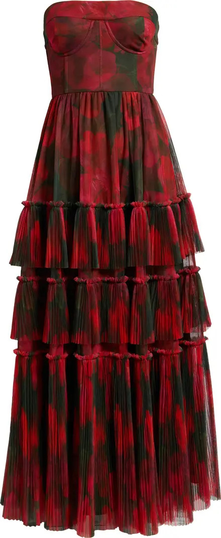 Hutch Isabella Strapless Ruffle Tiered Maxi Cocktail Dress | Nordstrom | Nordstrom