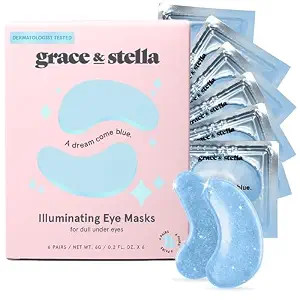 Award Winning Under Eye Mask (Blue, 6 Pairs) Reduce Dark Circles, Puffy Eyes, Undereye Bags, Wrin... | Amazon (US)