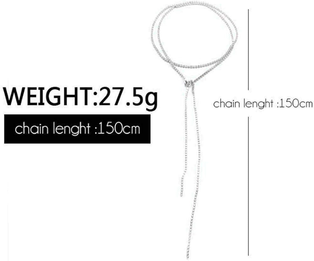 Jovono Rhinestone Choker Necklaces Crystal Rhinestone Necklace Sparkly Long Necklace Jewelry for ... | Amazon (US)