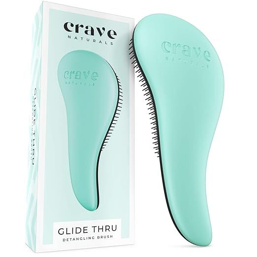 Crave Naturals Glide Thru Detangling Brush for Adults & Kids Hair - Detangler Comb & Brush for Na... | Amazon (US)
