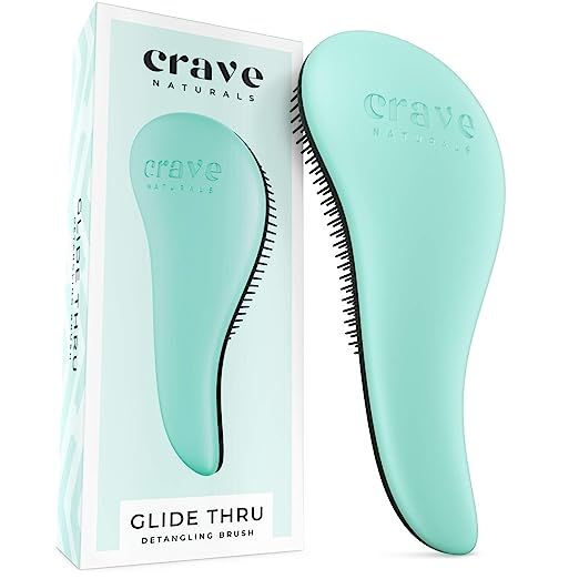 Crave Naturals Glide Thru Detangling Brush for Adults & Kids Hair - Detangler Comb & Brush for Na... | Amazon (US)