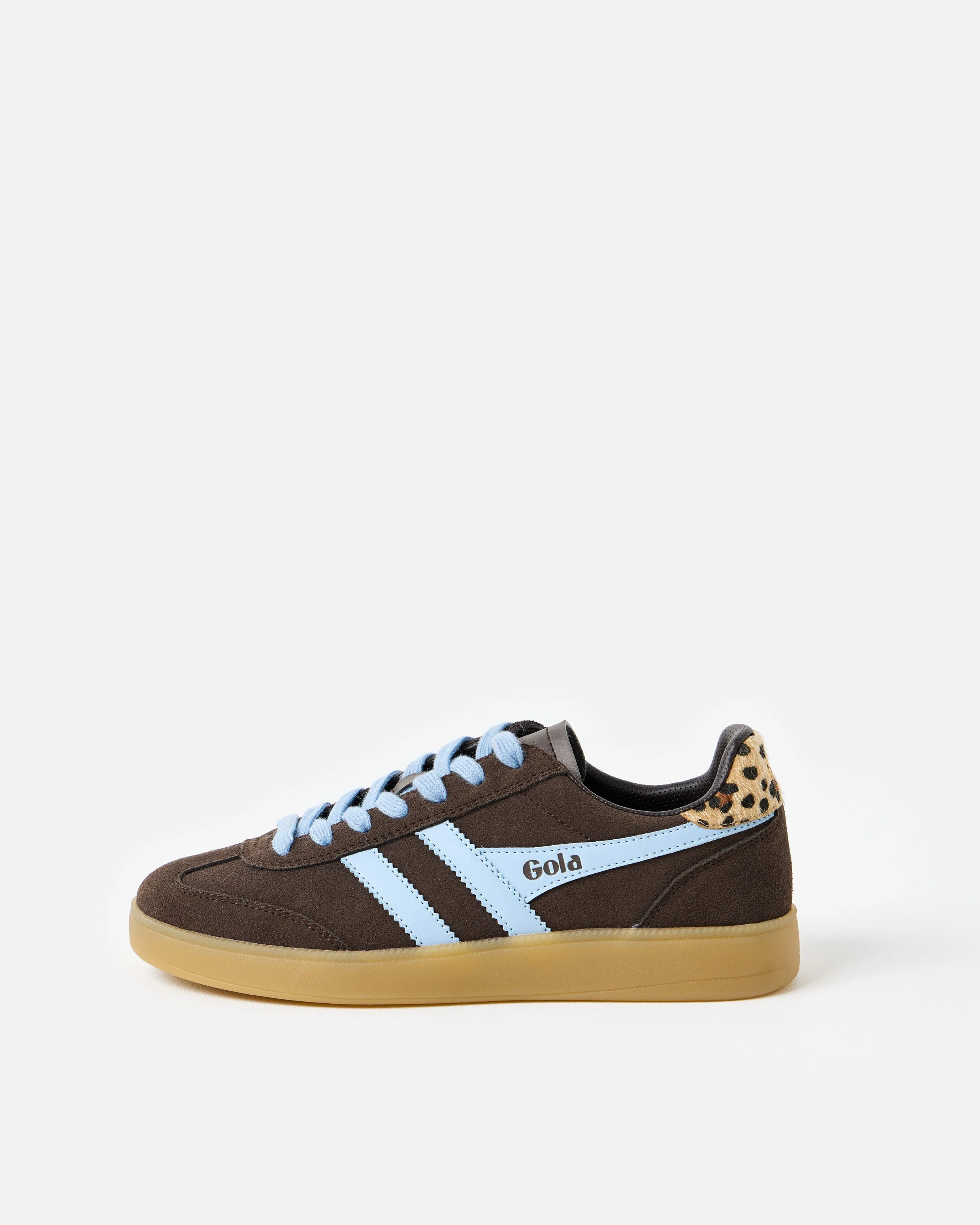 Gola x OB Exclusive Viper Chocolate Brown & Leopard Print Trainers | Oliver Bonas | Oliver Bonas (Global)