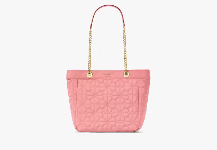 Kate Spade Flower Quilted Fabric Medium Tote, Terracotta Tile | Kate Spade Outlet