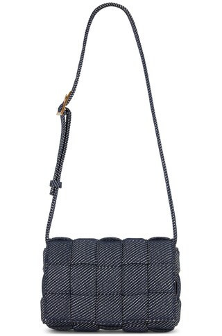 Bottega Veneta Small Cassette Crossbody Bag in Navy | FWRD 