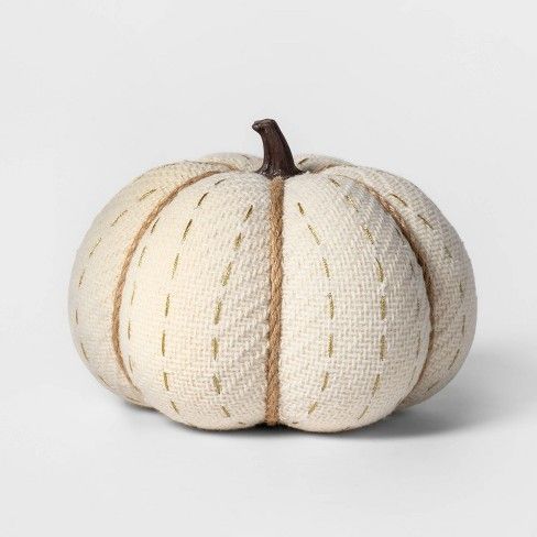 Knit White Pumpkin Halloween Decoration Medium  - Spritz™ | Target