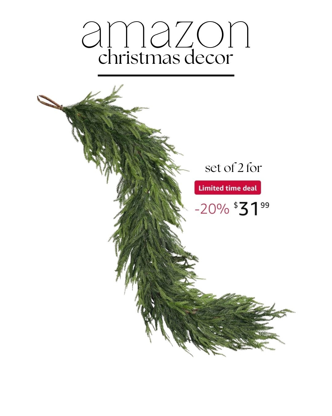 christmas garland on sale! set of 2 for $31

christmas decor | home decor | garlandd

#LTKHome #LTKHoliday #LTKSaleAlert