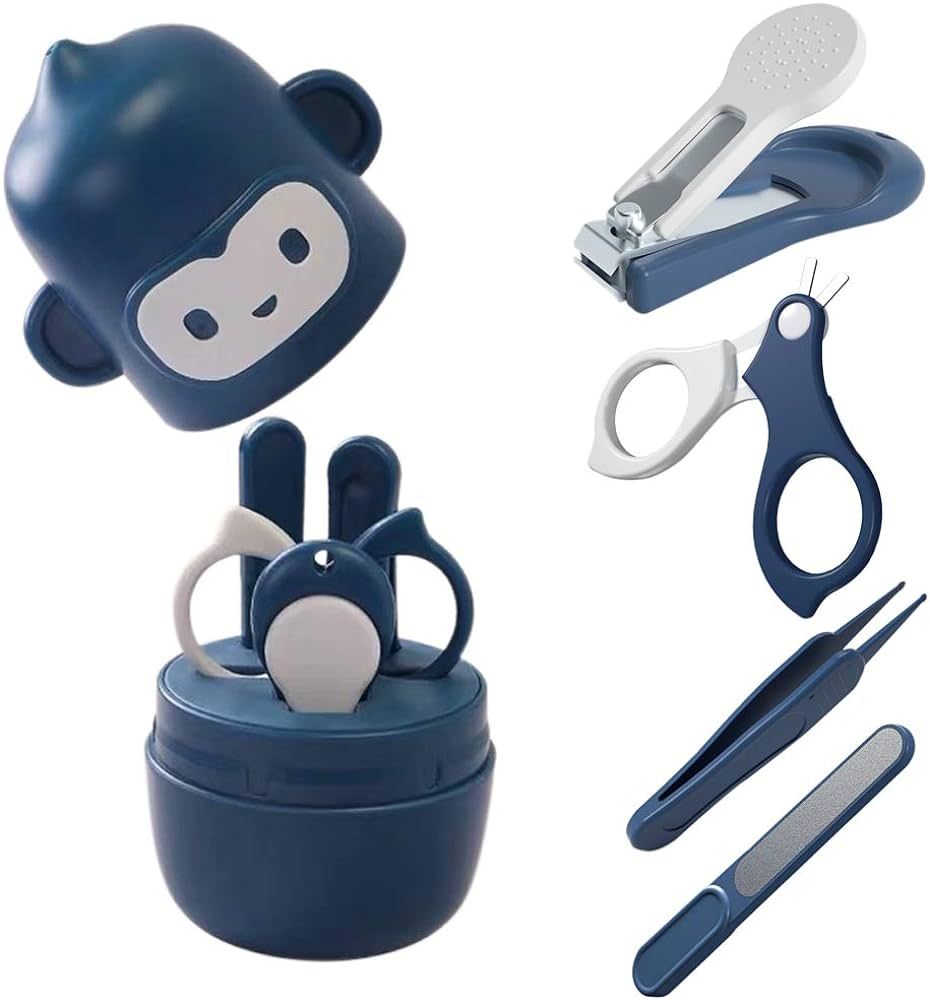 Socub Baby Nail Kit, Baby Nail Clipper, Scissor, Nail File, Tweezer, 4-in-1 Baby Grooming Kit Set... | Amazon (US)