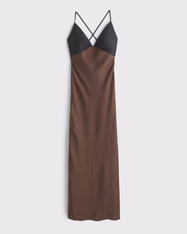 Women's The A&F Julia Slip Tie-Back Maxi Dress | Women's The A&F Wedding Shop | Abercrombie.com | Abercrombie & Fitch (US)