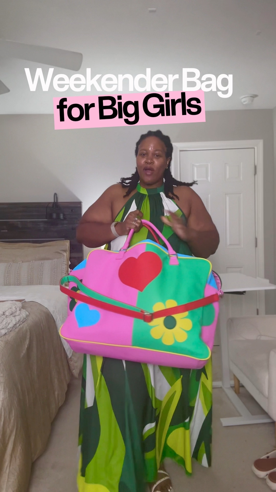 If you’re a plus-size traveler, you know not every “weekender” bag is actually a weekender bag. 😂

This one is BIG. It easily fits my clothes, shoes, toiletries, and with a good set of packing cubes, I can organize everything without feeling like I’m playing suitcase Tetris.

It’s lightweight, easy to carry, and the colorful design makes it impossible to lose at baggage claim. 💖🌼

Fit details:
✨ I’m 5’9”, 325 lbs.
✨ Dress: 4X (20) and fits true to size for the brand. The links are the same but one links to bigger sizes, so anyone from a 12-34 can rock this dress! 

I also tagged the packing cubes because they make packing so much easier. If you’re planning a weekend getaway, this combo is honestly hard to beat.

#LTKPlusSize #LTKTravel #LTKootd