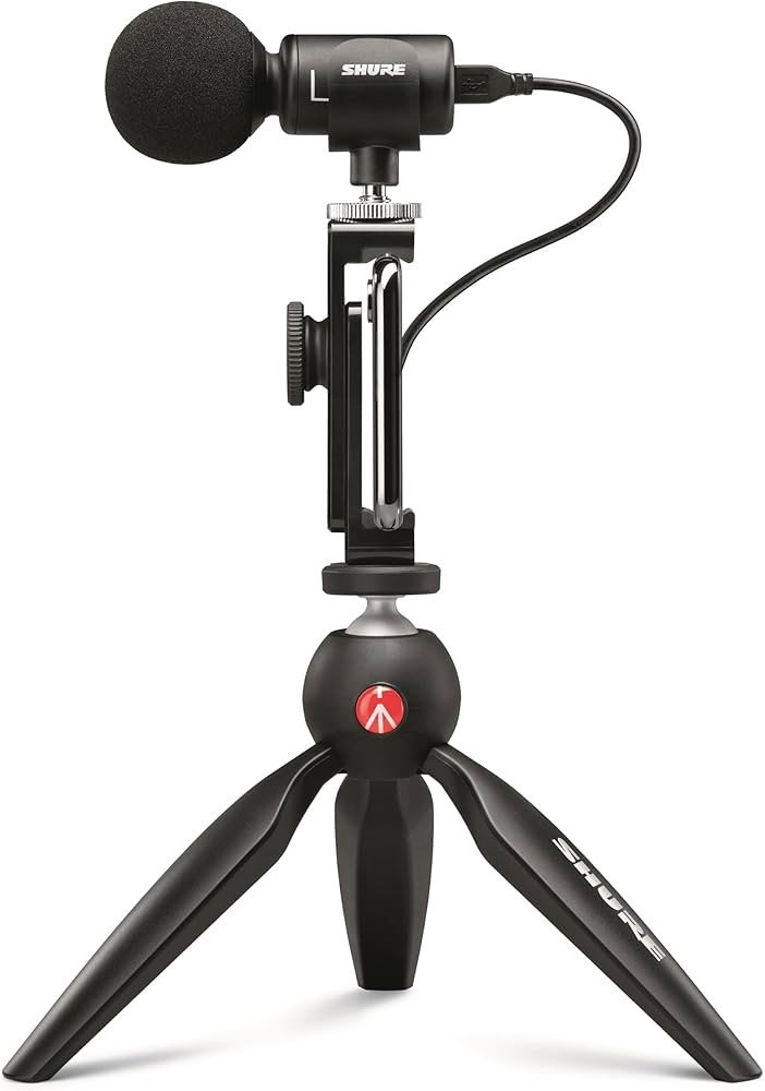 Shure MV88+ Video Kit - Digital Stereo Condenser Microphone for Apple and Android, with Manfrotto... | Amazon (US)