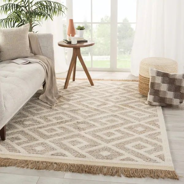 The Gray Barn Pooka Way Natural Trellis Cream and Taupe Area Rug | Bed Bath & Beyond