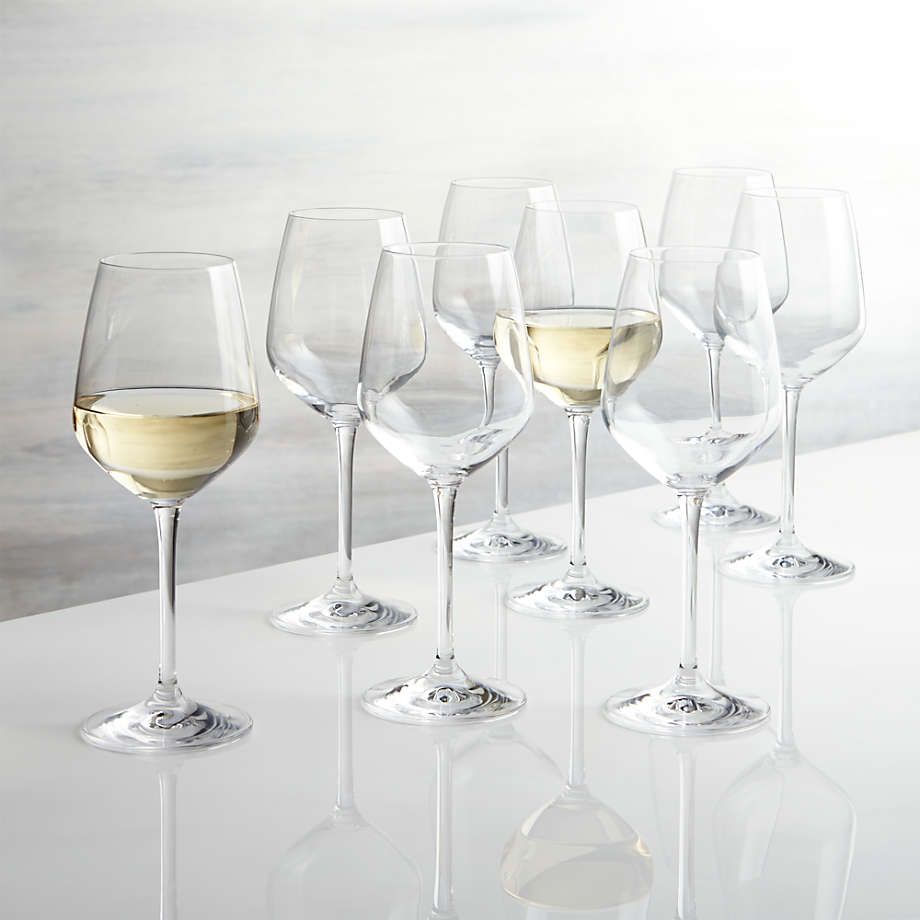 Nattie White Wine Glasses, Set of 8 | Crate & Barrel