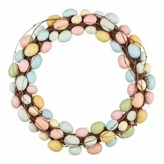 Home Accents Holiday 24 in. Easter Eggs Wreath 23GE30184 - The Home Depot | The Home Depot