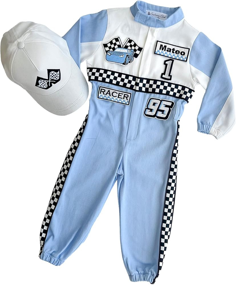 Handmade Race Car Driver Costume for Toddlers - Halloween Costume, Boys Racing Outfit, Toddler Ra... | Amazon (US)