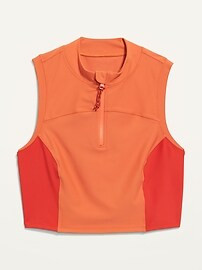 Sleeveless PowerSoft Cropped Half-Zip Top for Women | Old Navy (US)