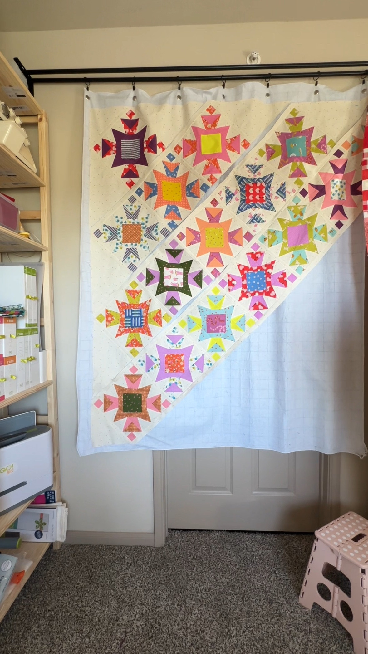 Almost to the finish line with my Odette quilt top 😍