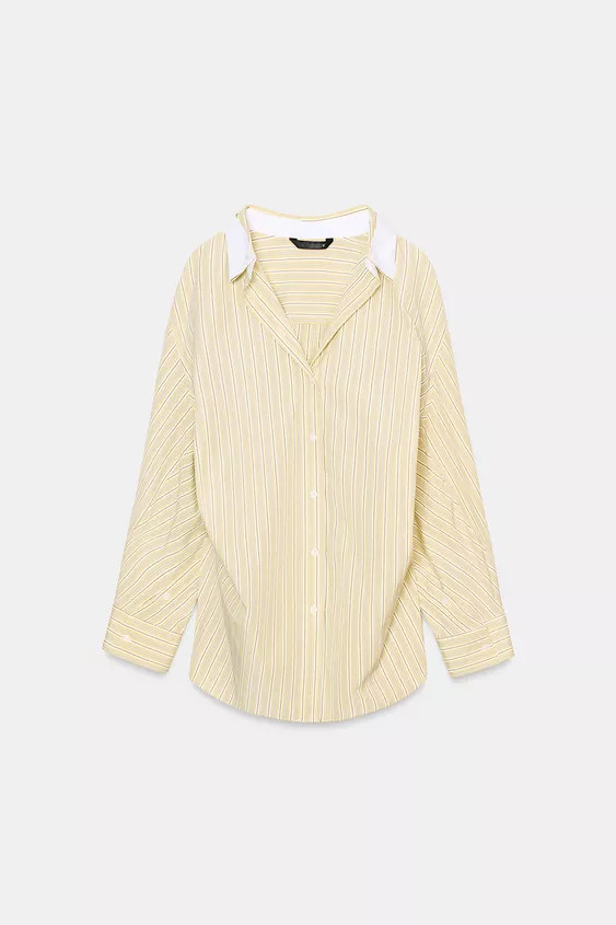 OVERSIZE STRIPED BATWING SLEEVE SHIRT | Zara UK