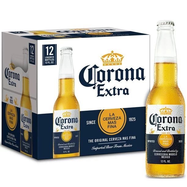 Corona Extra Beer Mexican Lager, Beer 12 Pack, 12 fl oz Bottles, 4.6% ABV | Walmart (US)