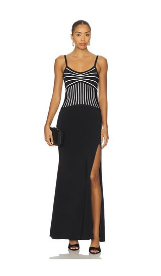 Herve Leger The Ophelia Gown in Black. - size L | Revolve Clothing (Global)