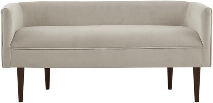 Madison Park Farrah Entryway Accent Bench with Curved Backrest, 8.75" Cushion Seating Bench for L... | Amazon (US)