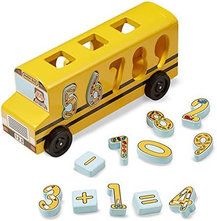 Melissa & Doug Number Matching Math Bus - Educational Toy With 10 Numbers, 3 Math Symbols, and 5 ... | Amazon (US)