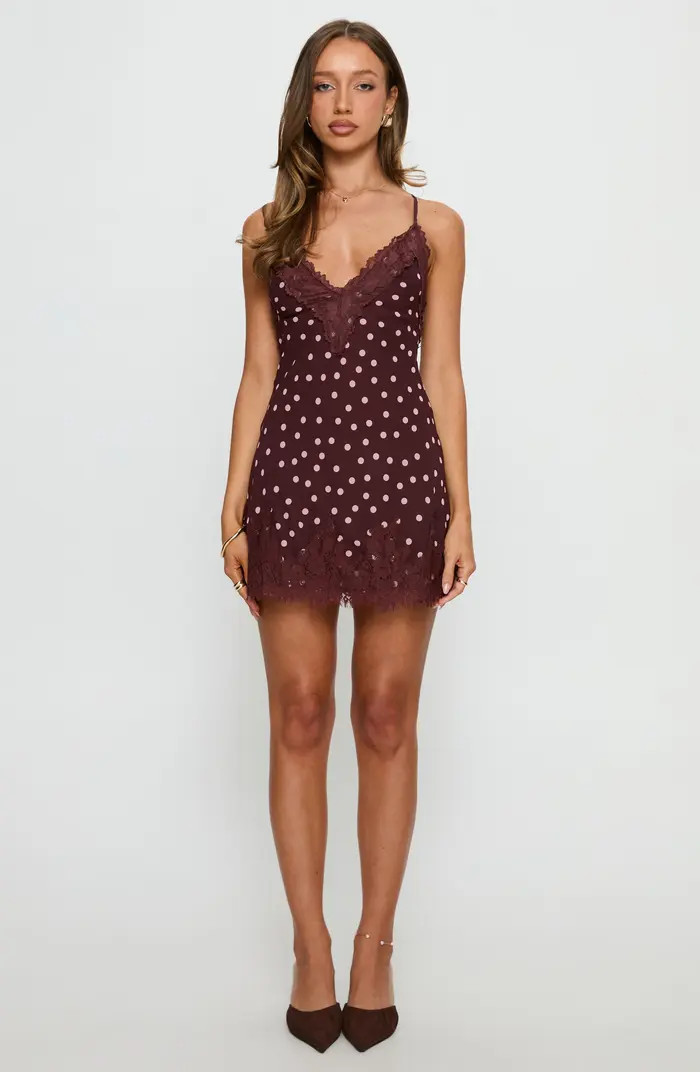 Call My Lover Polka Dot Mini Slipdress | Nordstrom