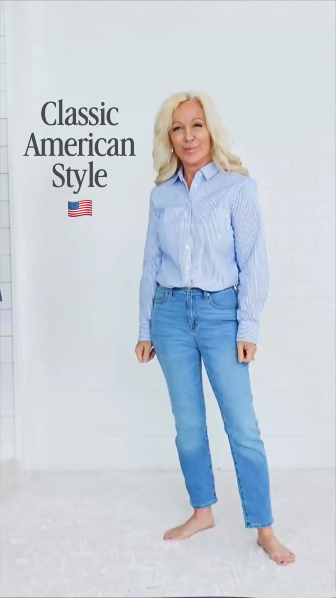 🇺🇸 Classic American Spring Style never goes out of fashion 

You don’t need every new trend to look chic.

You need great basics that always work.

Today’s outfit formula is simple and timeless:

👗 Button-up shirt
👖 Straight-leg jeans
👜 Belt
🥿 Ballet flats
🧥 Car coat
🦪 Pearls

Clean lines. Classic pieces. Effortless polish.

This is the kind of outfit that works beautifully for women 45+ because it’s structured without feeling stiff and polished without trying too hard.

💡 Style secret:
When every piece is classic, the outfit always looks intentional.

Because the truth is…
Style doesn’t have to be complicated to be chic.

Sometimes the most powerful outfit is simply great basics worn with confidence. 🤍

🇺🇸 Comment USA if you love classic American style.


❤️🤍💙Midlife It Girl Energy,
Valarie

#LTKOver40 #LTKSpringSale #LTKPetite