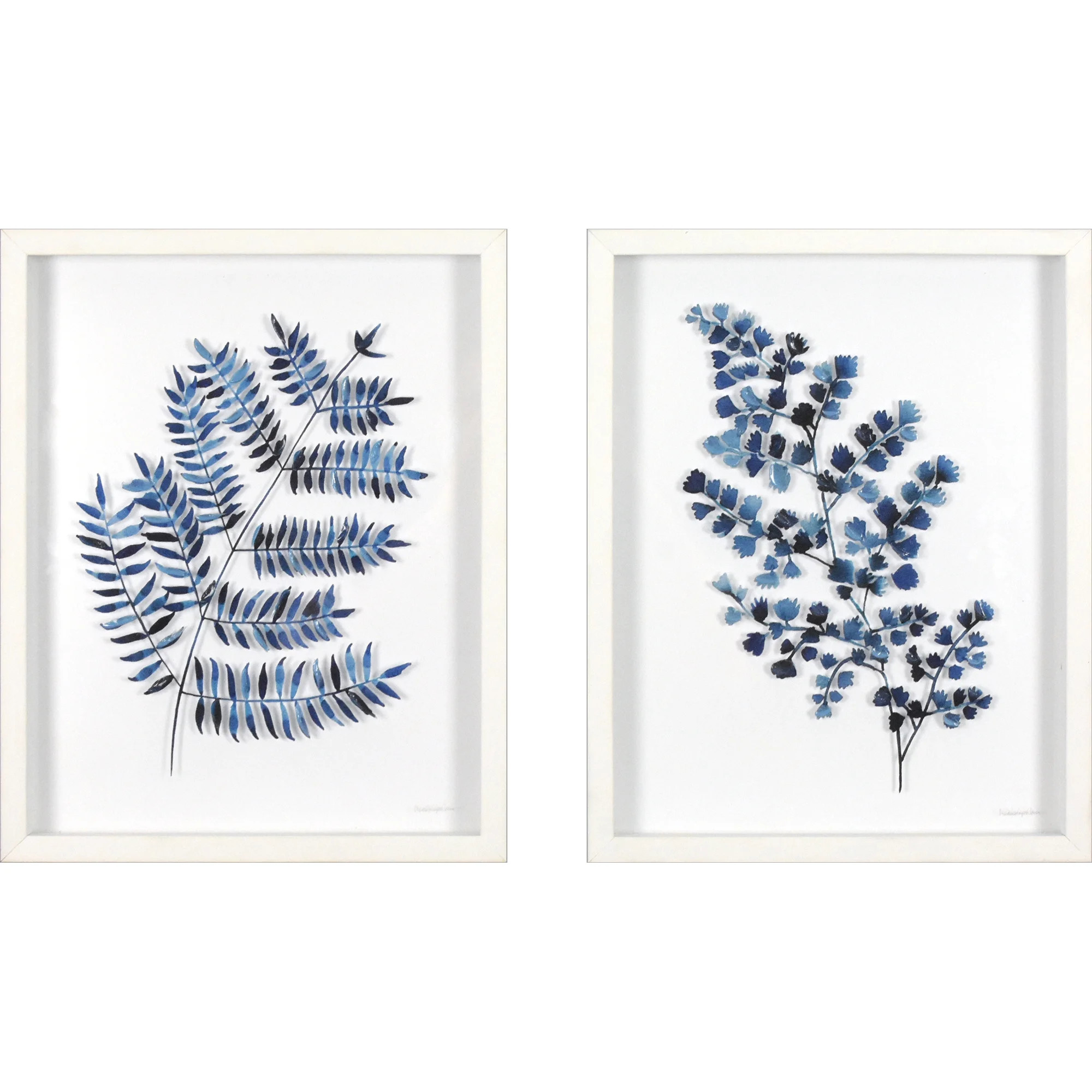 Best seller Crystal Art Gallery Crystal Art Gallery Contemporary Botanical Set of 2 Framed Glass ... | Walmart (US)