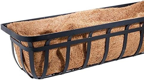 BestNest 2 Pack of Panacea 88558 Black Flat Iron Series Planter Boxes, 36" L | Amazon (US)