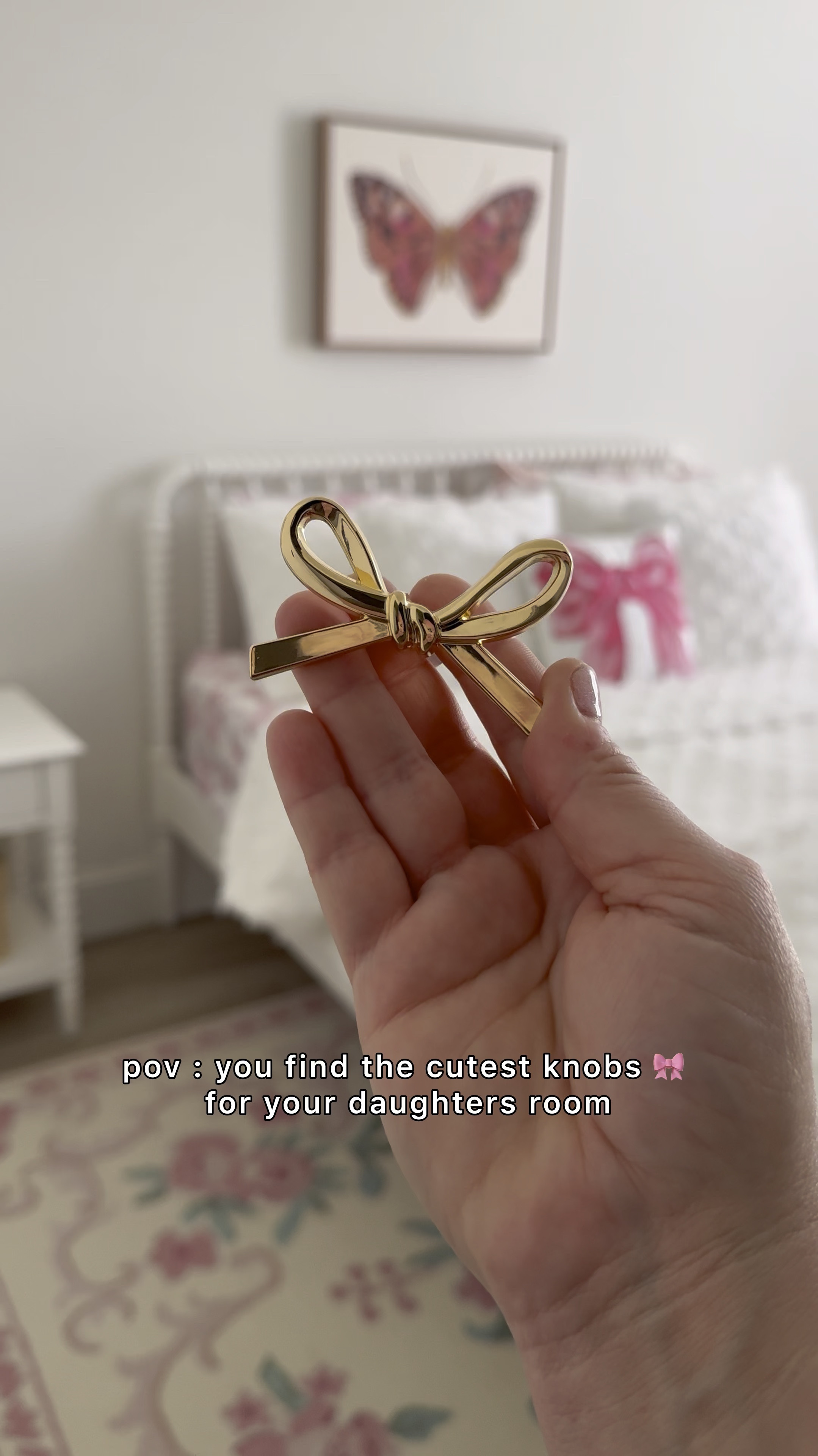 The prettiest bow knobs!  🎀  I have wanted these for Bristol’s room for years.  When we moved in our new home & her into her new bigger room, I got her the matching desk to her bedroom set.  The knobs didn’t match her dresser or nightstand so I finally had a good opportunity to replace them all to the knobs of my dreams! 

#crateandbarrel #crateandkids #crate&kids #crate&barrel #kidsbedroom #home #knobs #dresser 

#LTKWatchNow #LTKHome #LTKFindsUnder50