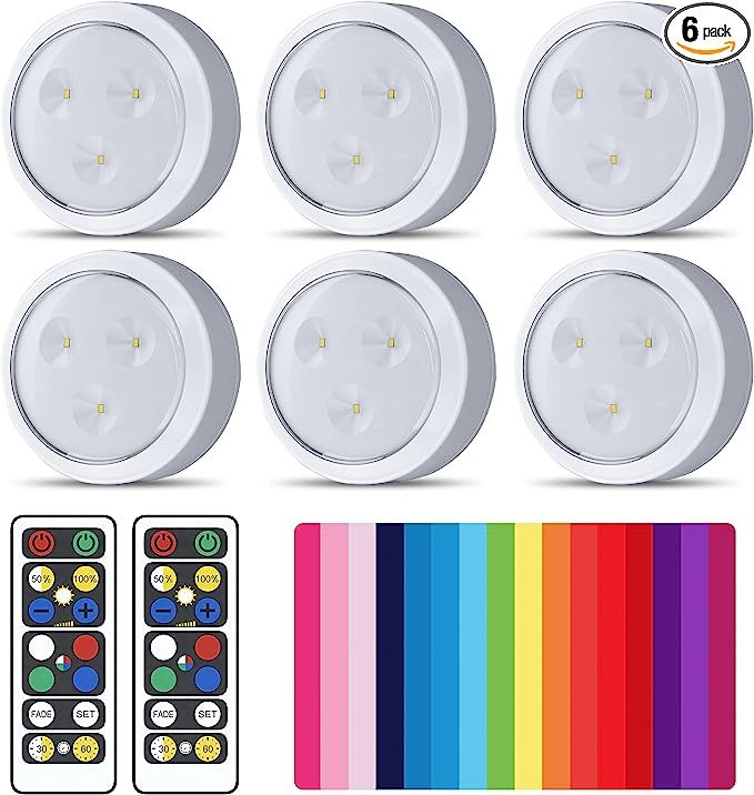 Brilliant Evolution Wireless Color Changing 6 Pack RGB LED Lights with 2 Remotes | LED Under Cabi... | Amazon (US)