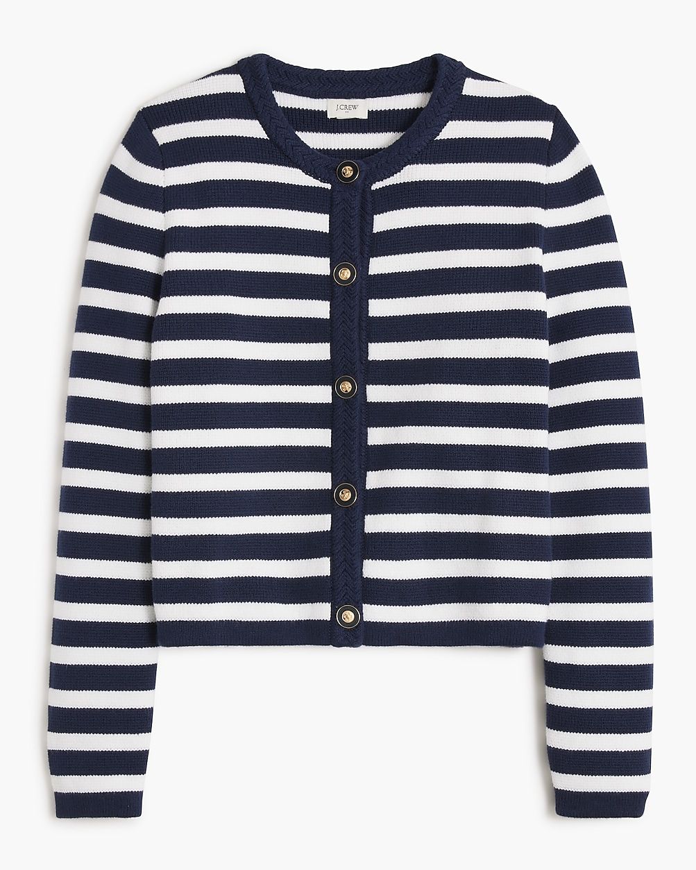 newStriped cotton lady jacket cardigan sweater 1014 people looked at this item in the last day | J.Crew Factory