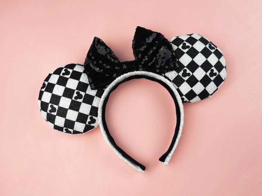 Checkered Mouse Ears, Checker Mouse Ears, Disney Mouse Ears | Etsy (US)