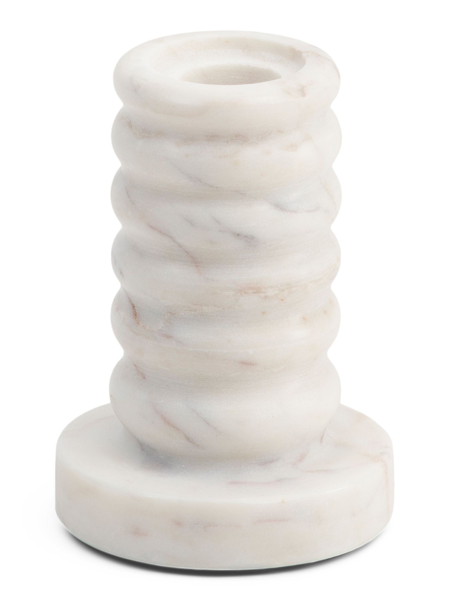 Ribbed Marble Taper Candle Holder | TJ Maxx