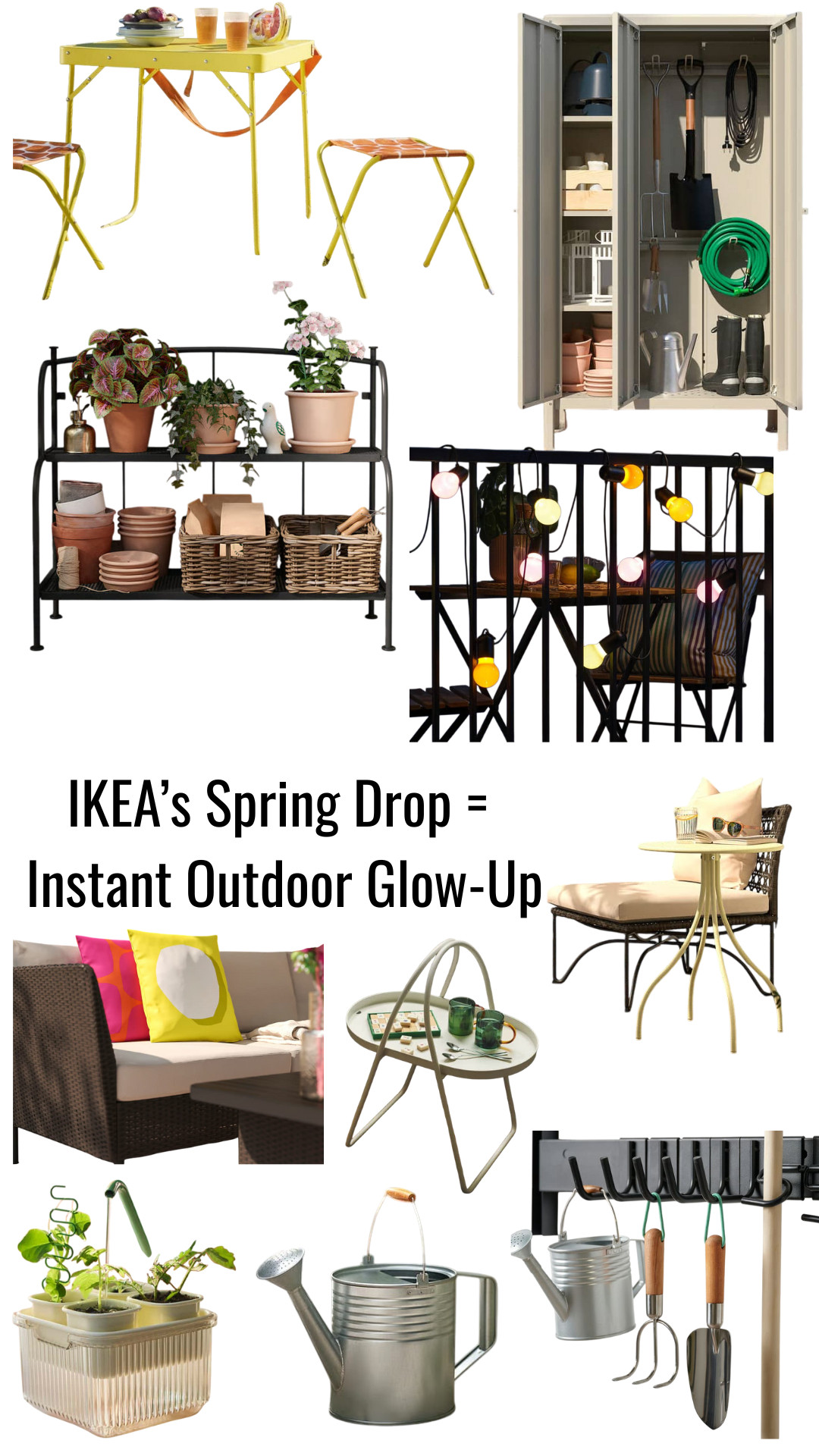 Spring at IKEA is all about effortless outdoor living. This season’s new arrivals focus on soft lighting, flexible furniture, and plant-friendly essentials designed for balconies, patios, and gardens—especially when space is limited.

From foldable lounge chairs and nesting tables to outdoor lighting, compact kitchens, and clever gardening tools, these pieces blur the line between indoors and out, making it easy to create a relaxed, lived-in space you’ll actually use all summer long. 

 #LTKHome