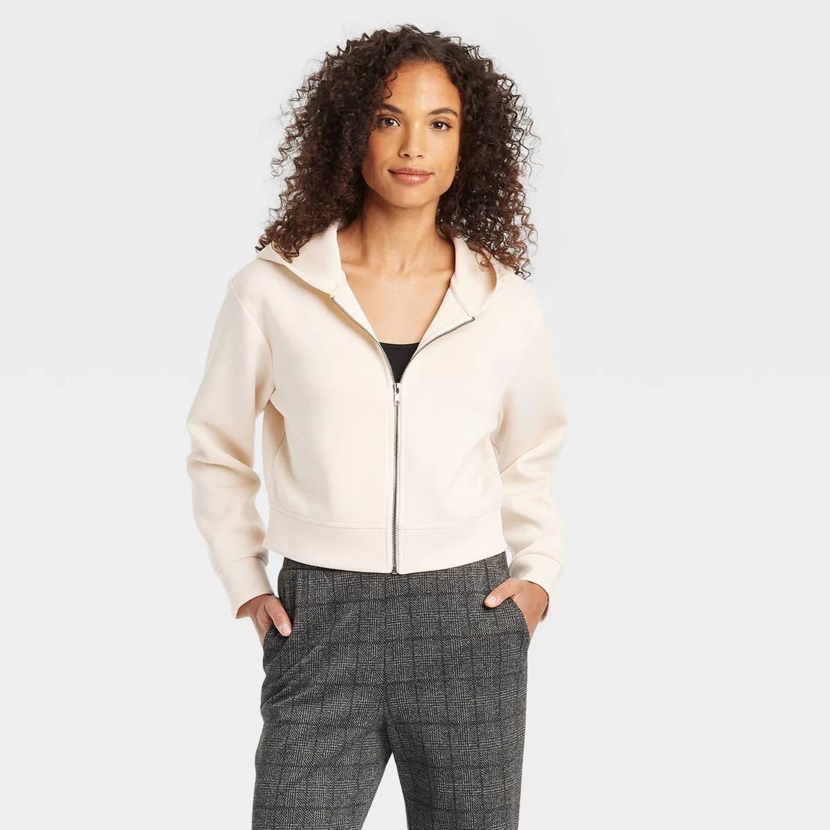 Women's Double Knit Zip Hoodie Sweatshirt - A New Day™ | Target