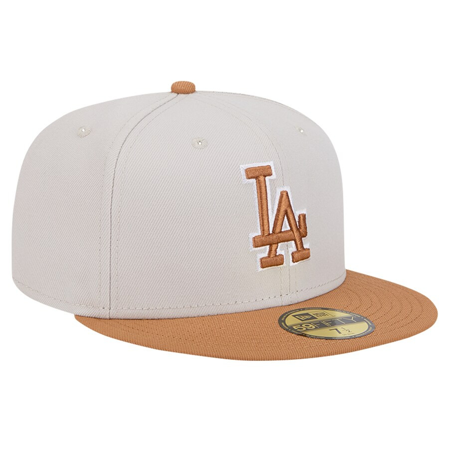 Men's Los Angeles Dodgers New Era Khaki/Brown Two-Tone Color Pack 59FIFTY Fitted Hat | MLB Shop