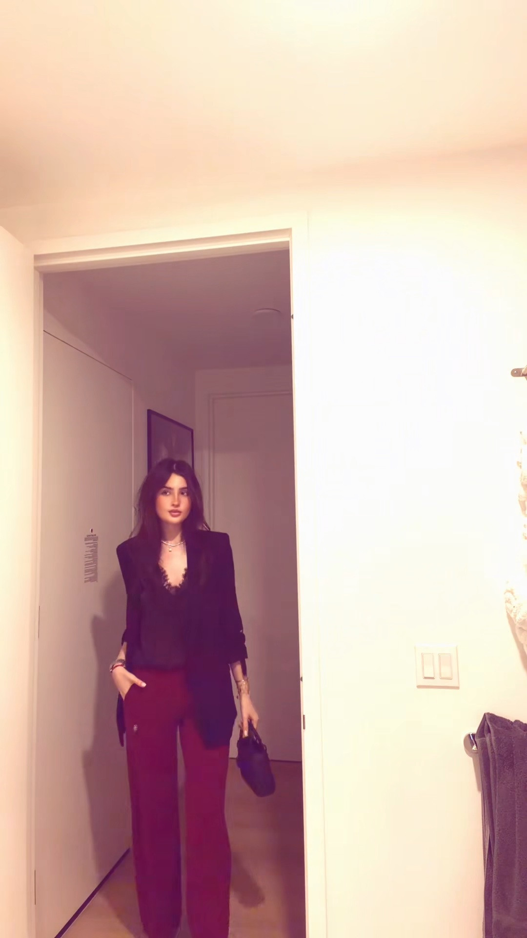 Burgundy and black might be my new favorite combination ❤️‍🔥 Styling cashmere trousers with a lace-trimmed silk cami and a classic oversized blazer.

#LTKootd #LTKSeasonal #LTKTall