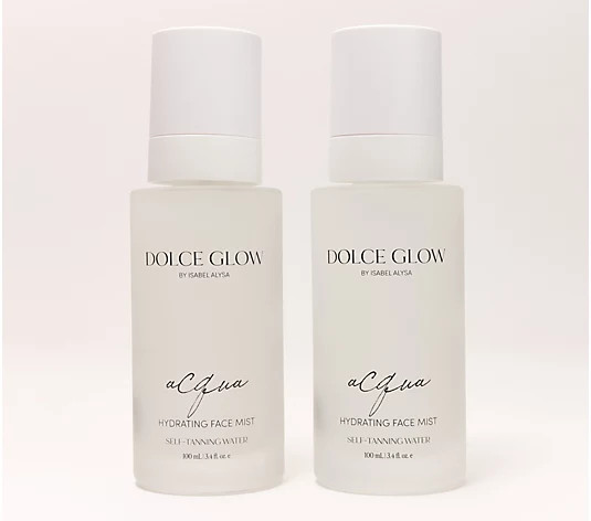 Dolce Glow Acqua Hydrating Self-Tanning Face Mist Duo - QVC.com | QVC