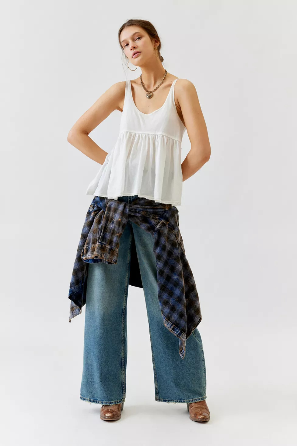 BDG Colby Babydoll Tunic Tank Top | Urban Outfitters (US and RoW)