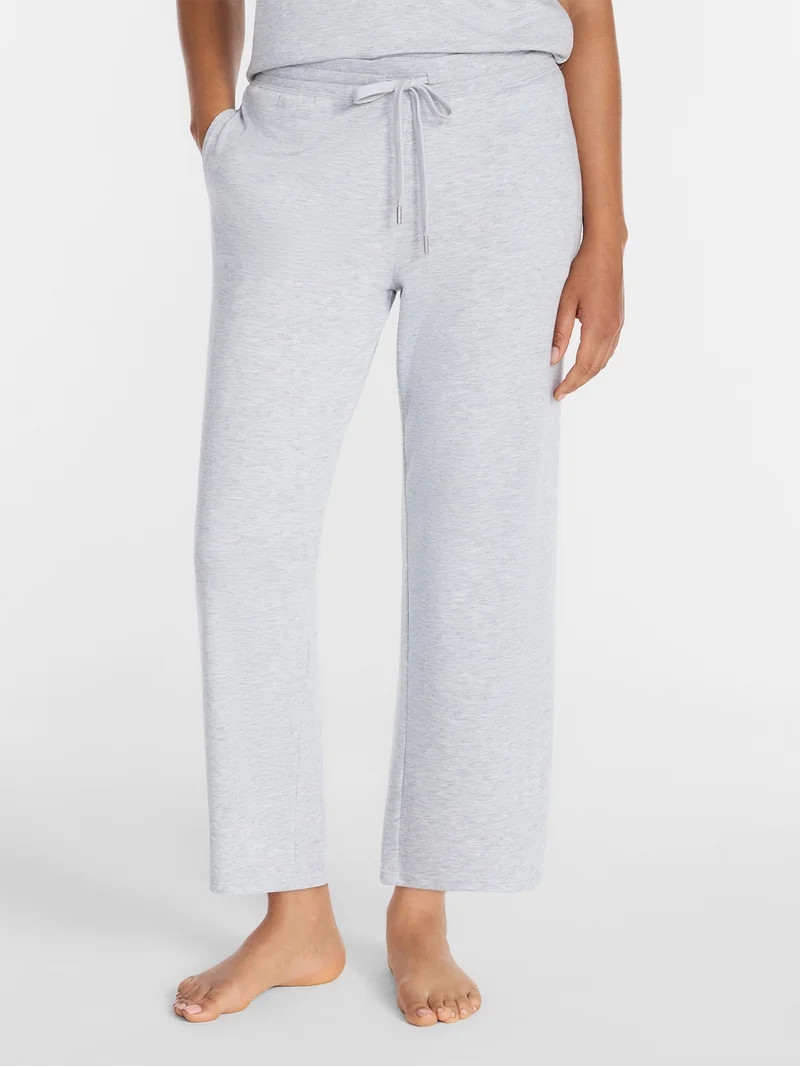 Joyspun Women's French Terry Knit Sleep Capri Pants, 25\u201d Inseam, Sizes XS-3X | Walmart (US)