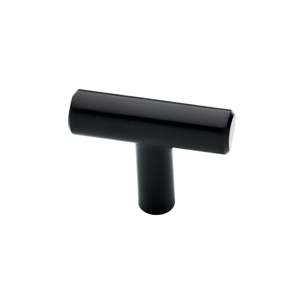 Liberty 1-9/16 in. (40 mm) Matte Black Bar Cabinet Knob-P15966C-FB-CP - The Home Depot | The Home Depot