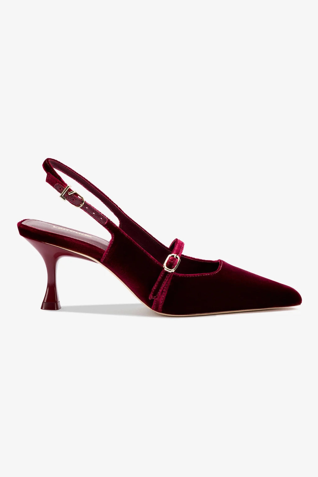 Ines Pump In Wine Velvet | Larroude