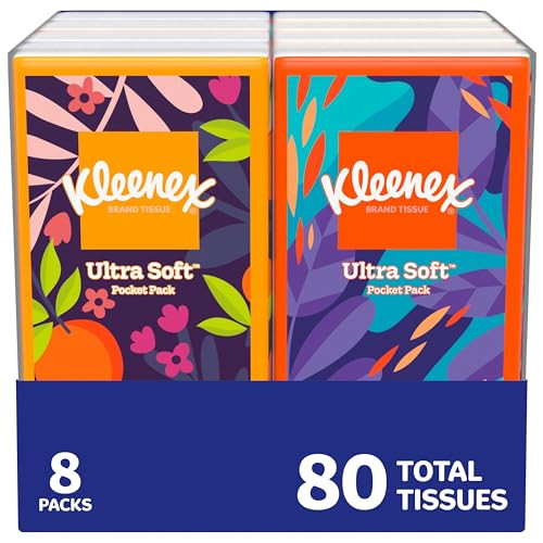 Kleenex On-The-Go Facial Tissues, 8 Travel Packs, 10 Tissues per Pack | Amazon (US)