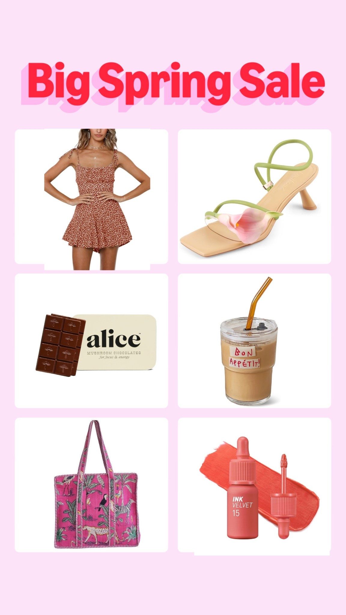 There’s still a few hours left of the Amazon Big Spring Sale! These calla lily sandals are the perfect Cult Gaia lookalikes, and I can’t wait to get this tumbler delivered for my iced coffee! PS — these little Alice mushroom chocolates are great for focus. 🧘 

#LTKSaleAlert #LTKselfcare