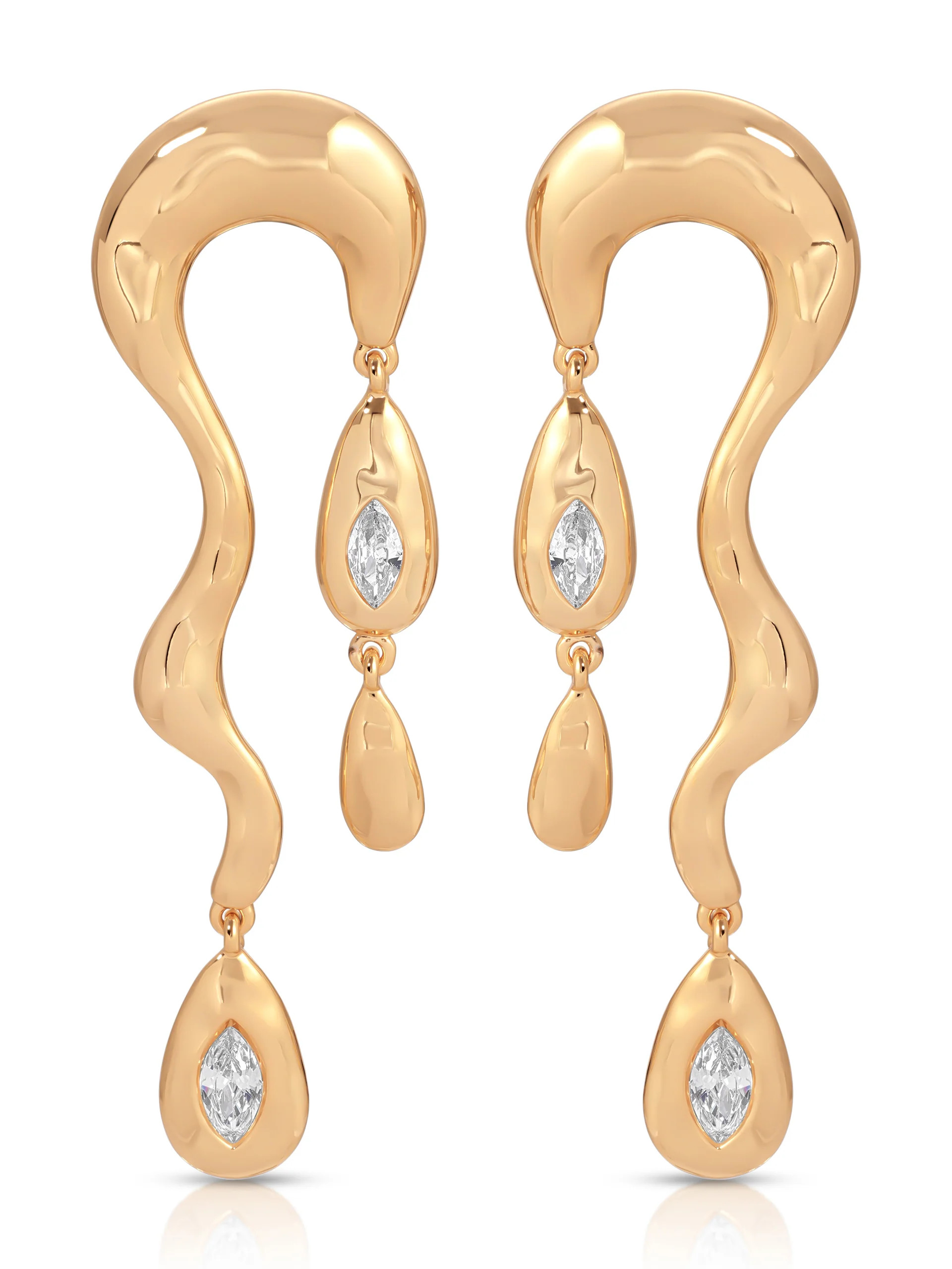 Melting Metal Dangle Earrings | Ettika