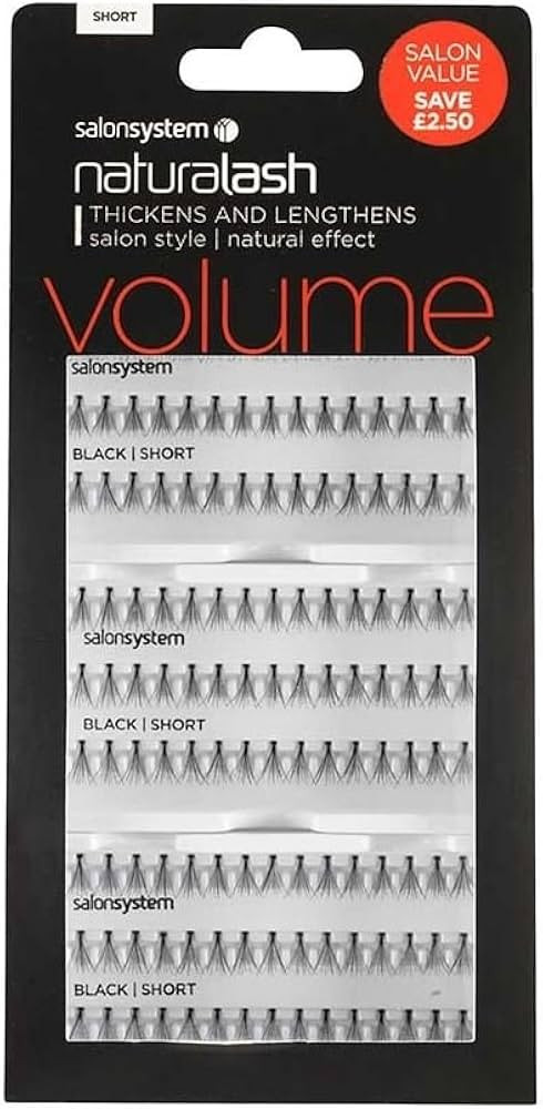 Salon System Individual Lashes SALON VALUE PACK Black Short | Amazon (UK)